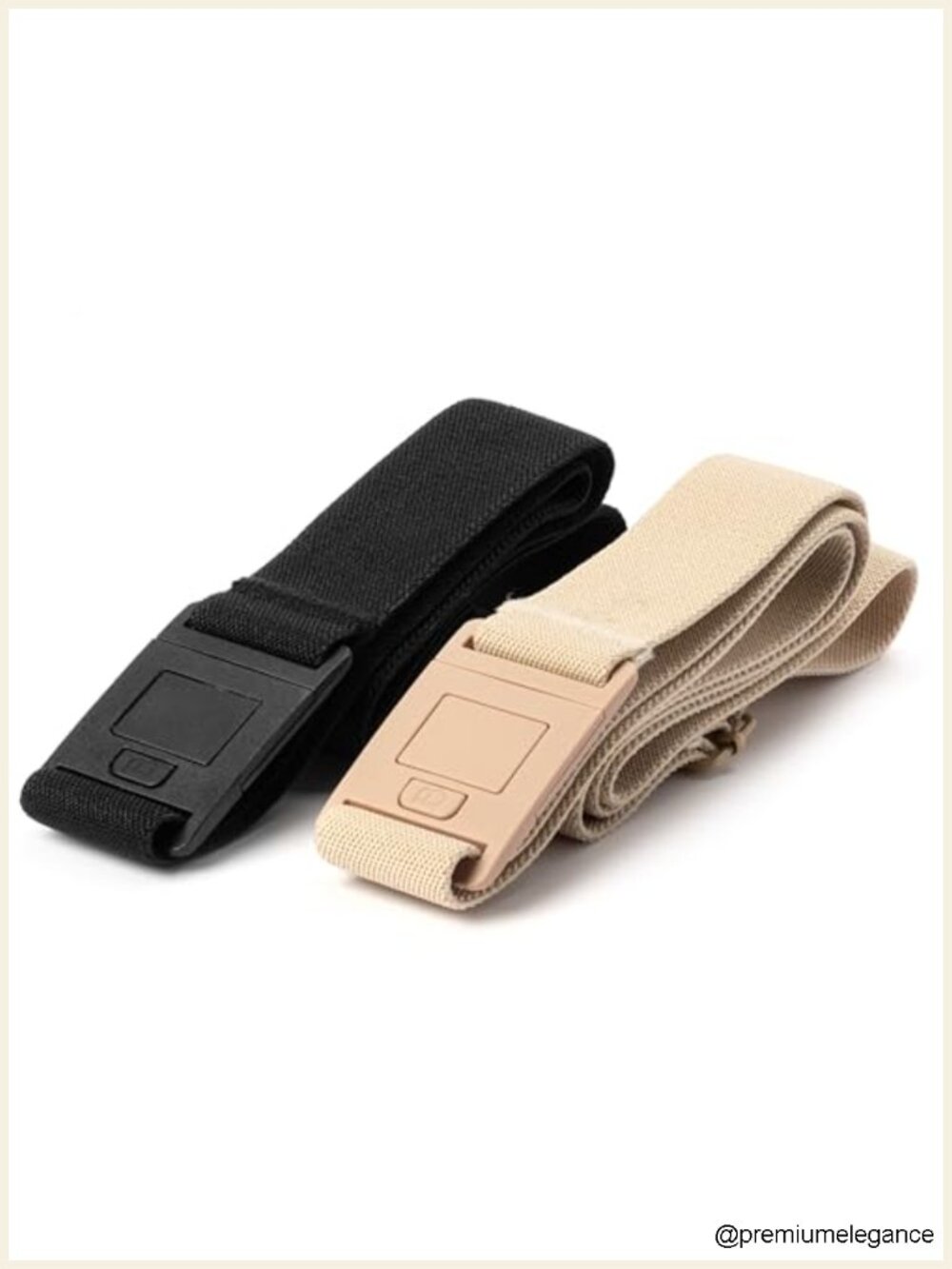No Show Flat Buckle Stretch Belt for Jeans and Pants